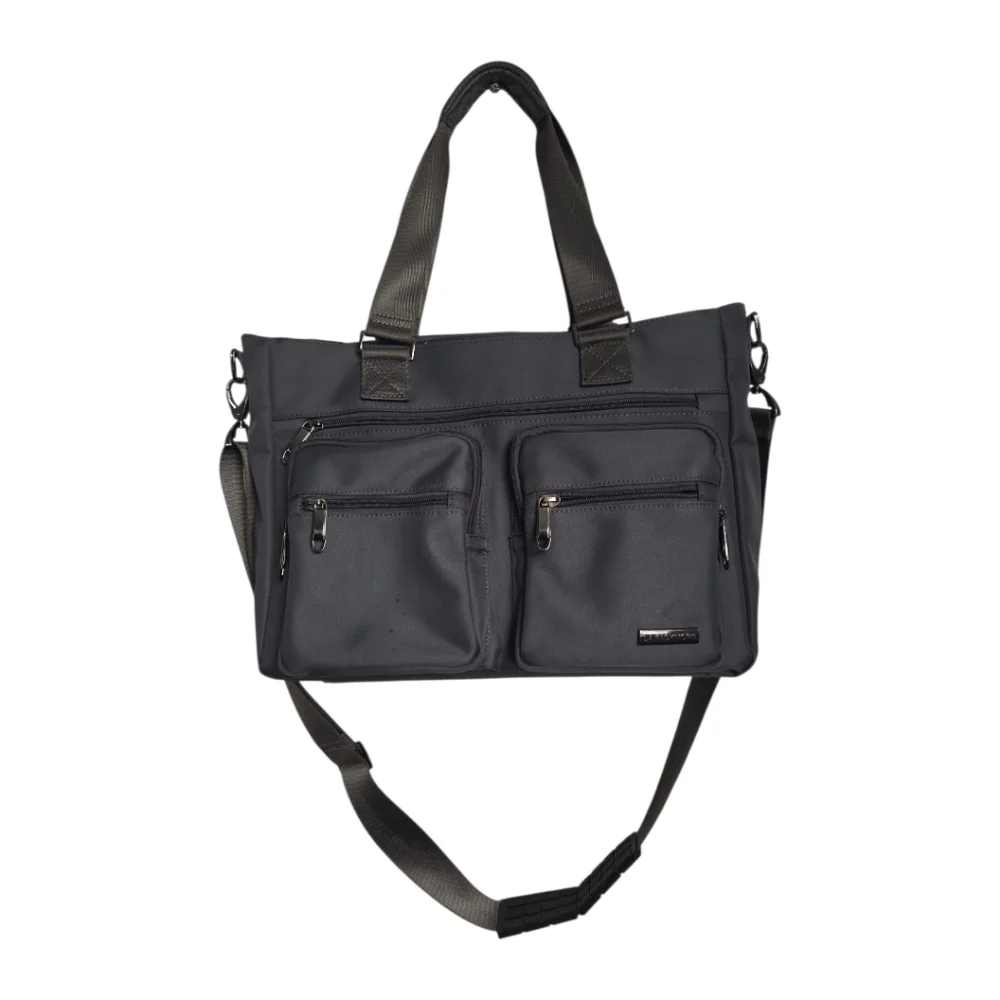 La Packmore Professional Laptop Tote Work Bag in Charcoal